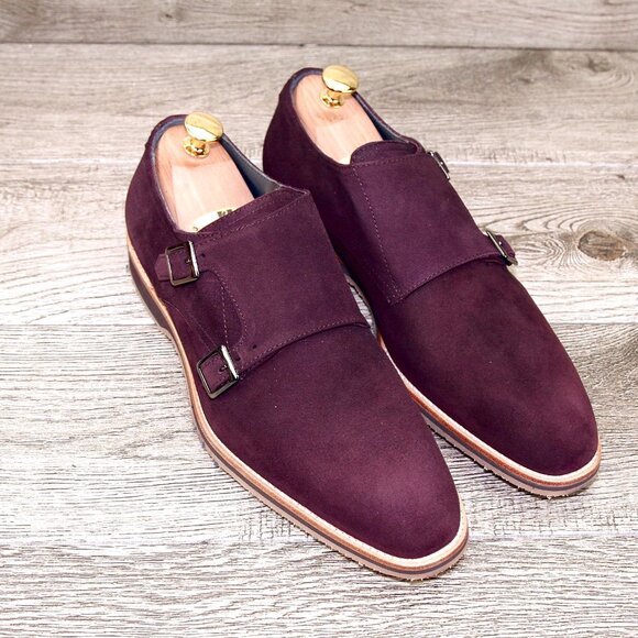 * NIB * $495 Nordstrom ZELLI Italia 8.5 M Bordo Goatskin Suede * add $15 Trees